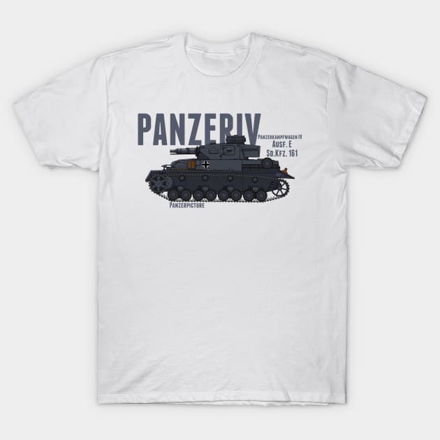 Panzer IV Ausf.E T-Shirt by Panzerpicture